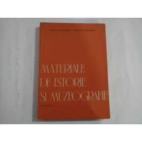    MATERIALE  DE  ISTORIE  SI  MUZEOGRAFIE vol.III  -  Muzeul de Istorie a orasului Bucuresti 
